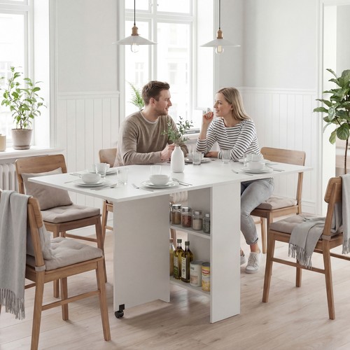 Foldable dining table for 6 - for, 4-6