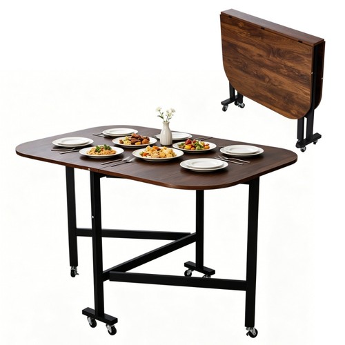 Mobile drop leaf dining table - leaf,