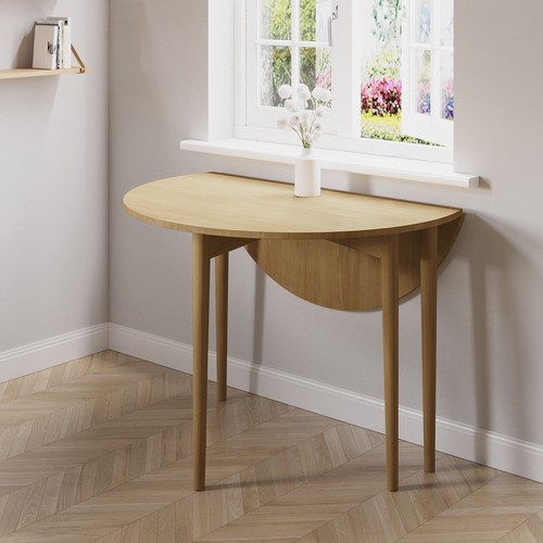 Small round oak folding - small, drop