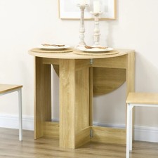 Oak Brown Folding Dining Table